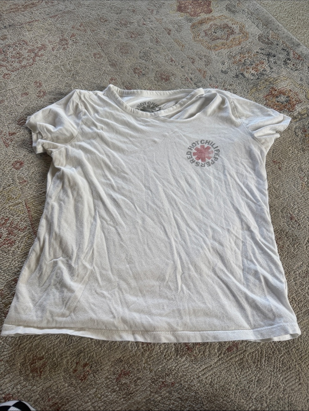 Red Hot Chili Peppers White Logo Tee - Women's Short Sleeve